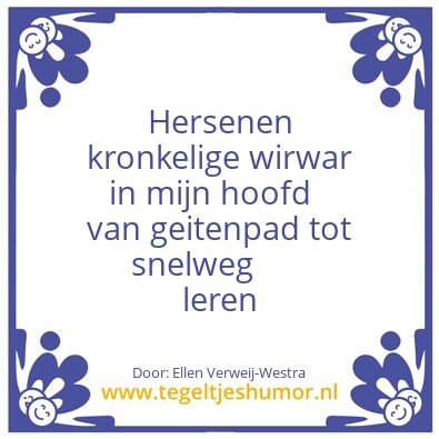 Tegeltje: Juf Ellen