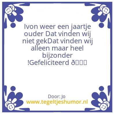 Tegeltje: Ivon