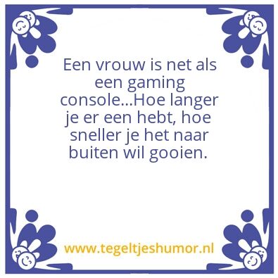 Tegeltje: Vrouwen en frustrerende games