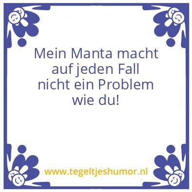 Tegeltje: manta