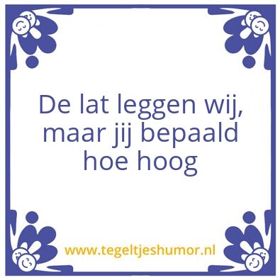 Tegeltje: Lat