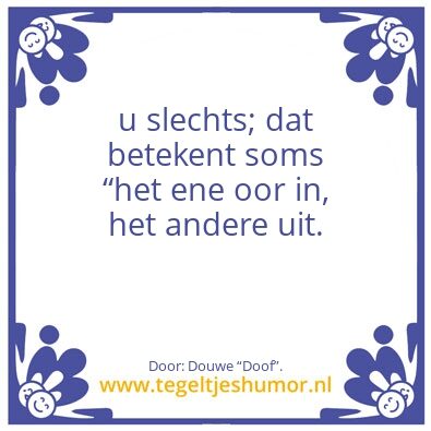 Tegeltje: Verbaast u niet, verwondert â€