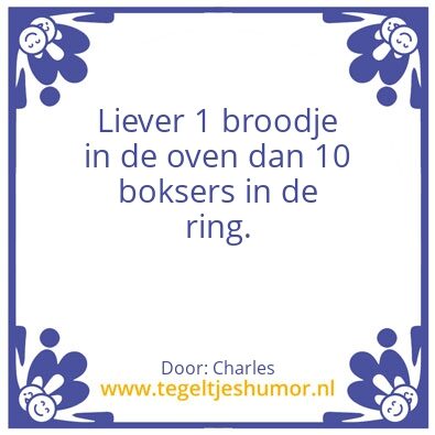 Tegeltje: Broodje