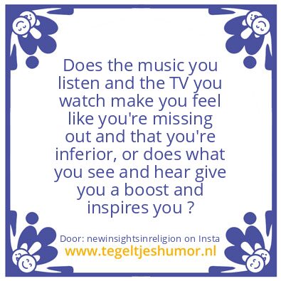 Tegeltje: False Spirituality