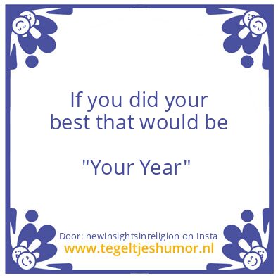 Tegeltje: I did my best ! ??