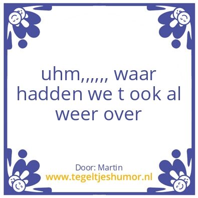 Tegeltje: de weg kwijt