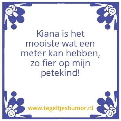 Tegeltje: metekind