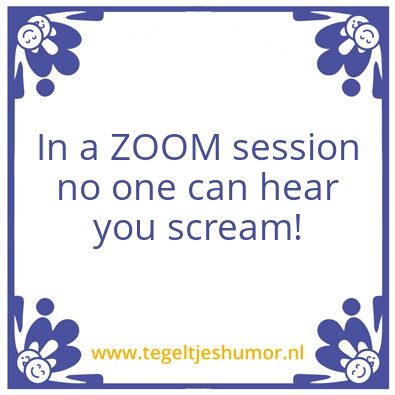 Tegeltje: zoom scream