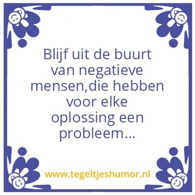 Tegeltje: Probleem ?