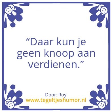 Tegeltje: Knoop