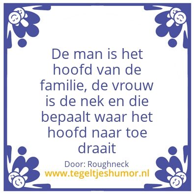 Tegeltje: Hoofd van de familie