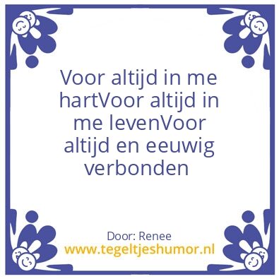 Tegeltje: Voor altijd