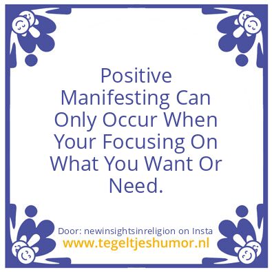 Tegeltje: Real Manifesting.