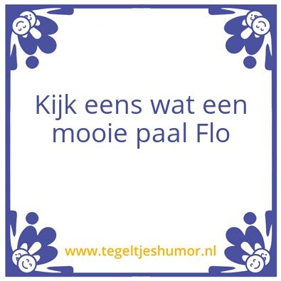 Tegeltje: –