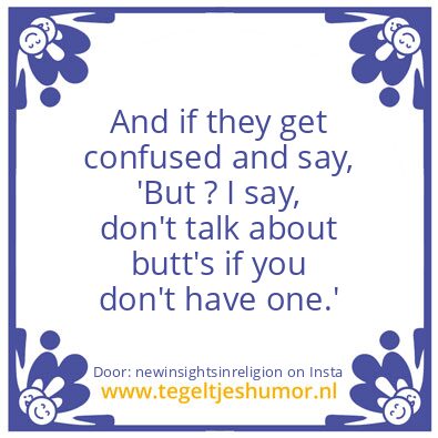 Tegeltje: Few will understand this..