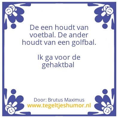 Tegeltje: De Bal