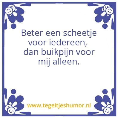 Tegeltje: Scheet