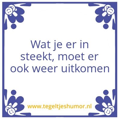 Tegeltje: werk