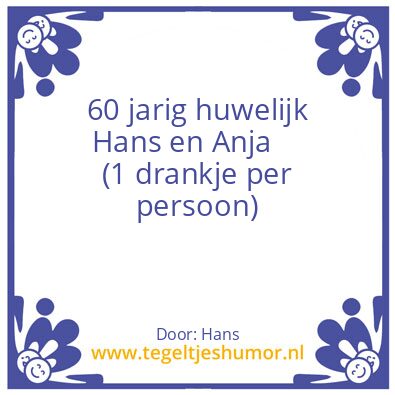Tegeltje: jubileum