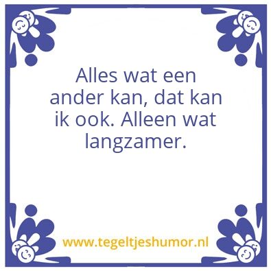 Tegeltje: Klussen