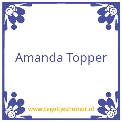 Tegeltje: Amanda