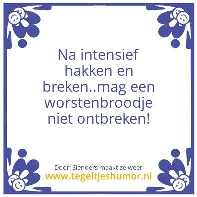 Tegeltje: Breken