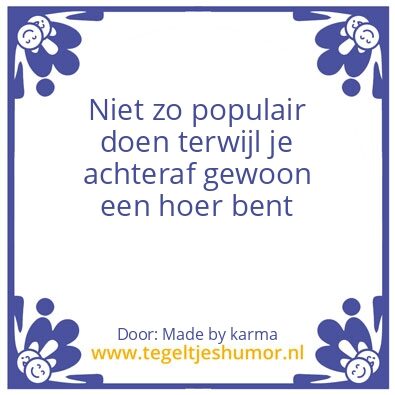 Tegeltje: $