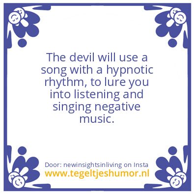 Tegeltje: Hereby you curse yourself