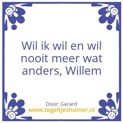 Tegeltje: Willem