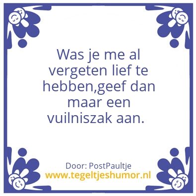Tegeltje: Houden van…