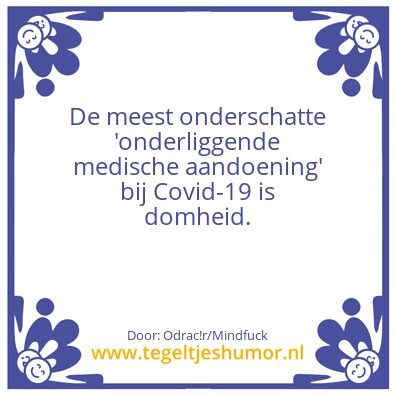Tegeltje: CORONA