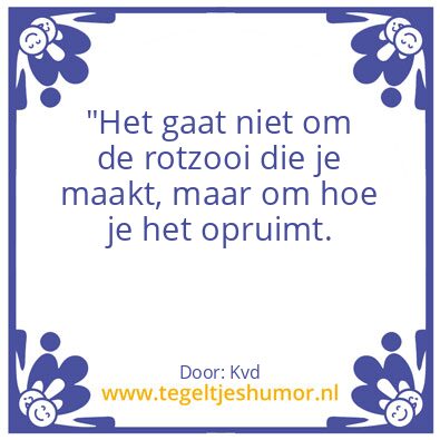 Tegeltje: Fouten maken