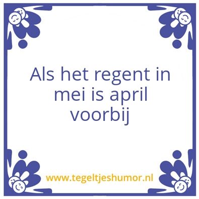 Tegeltje: mei