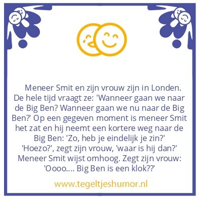 Tegeltje: Big Ben
