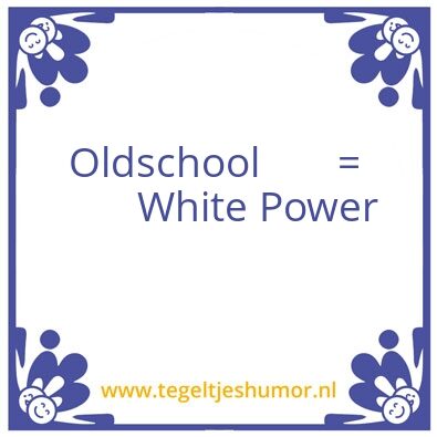 Tegeltje: Oude school