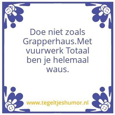 Tegeltje: Vuurwerkanaal
