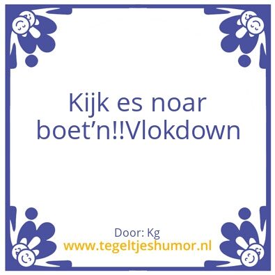 Tegeltje: Vlokje