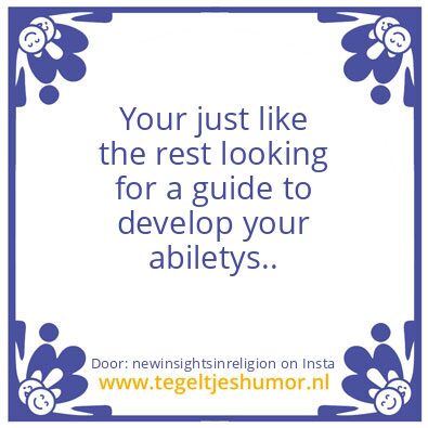 Tegeltje: If I am you and you are me..