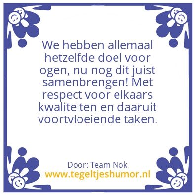 Tegeltje: Collega’s