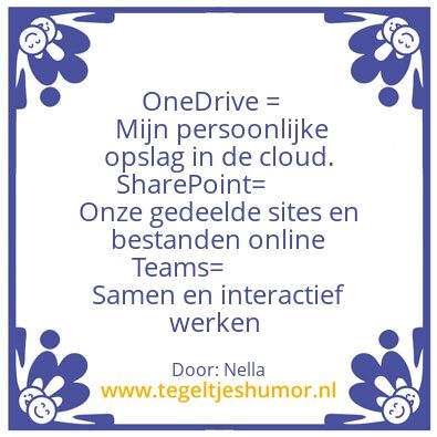 Tegeltje: Digitaal samenwerken met ander