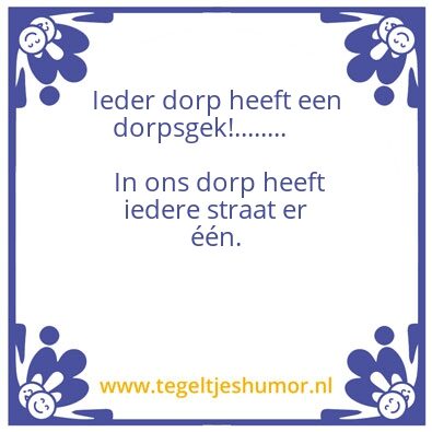 Tegeltje: Ons Dorp