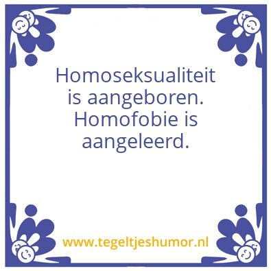 Tegeltje: Gay pride