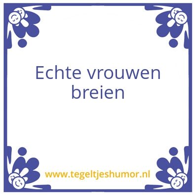 Tegeltje: Breien