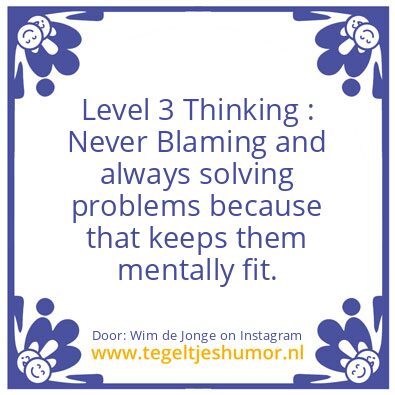 Tegeltje: Level 3 Thinking