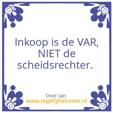 Tegeltje: inkoop