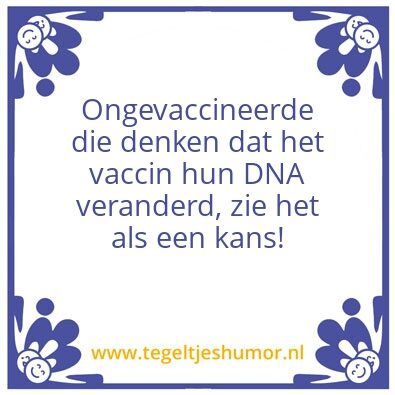Tegeltje: Vaccinatie