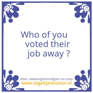 Tegeltje: Who of you  ?