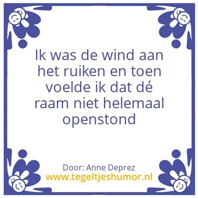 Tegeltje: Anne zegt