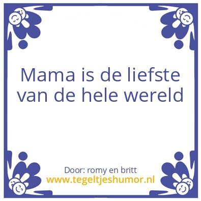 Tegeltje: mama