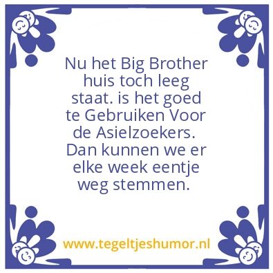 Tegeltje: Big Brother